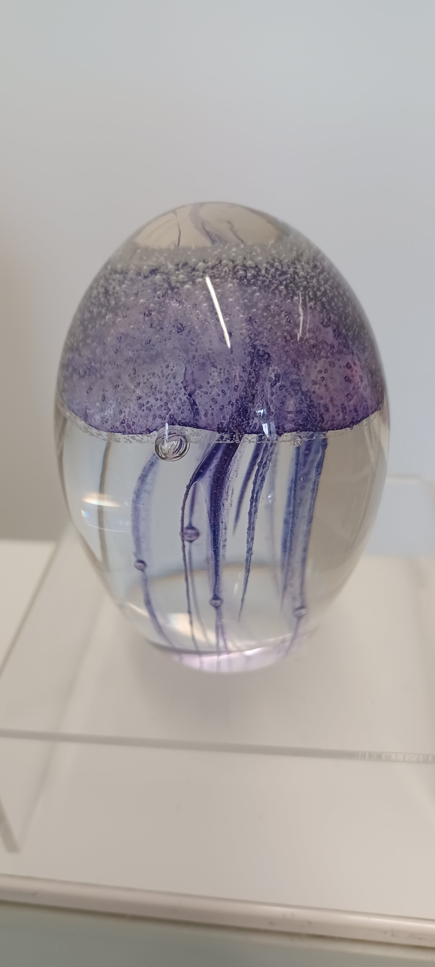 Glass Jellyfish Paperweight