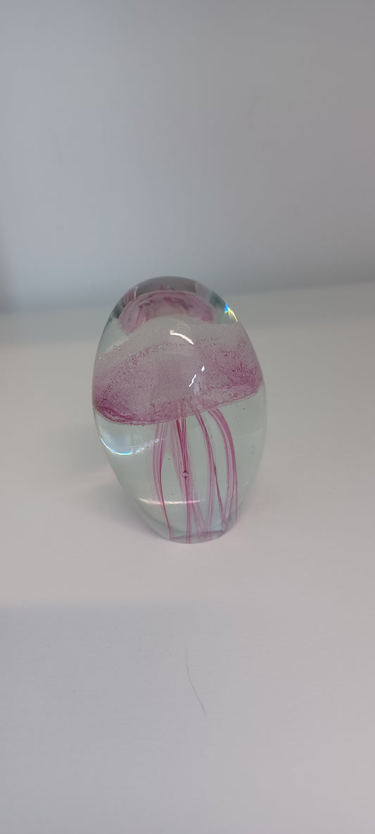 Glass Jellyfish Paperweight