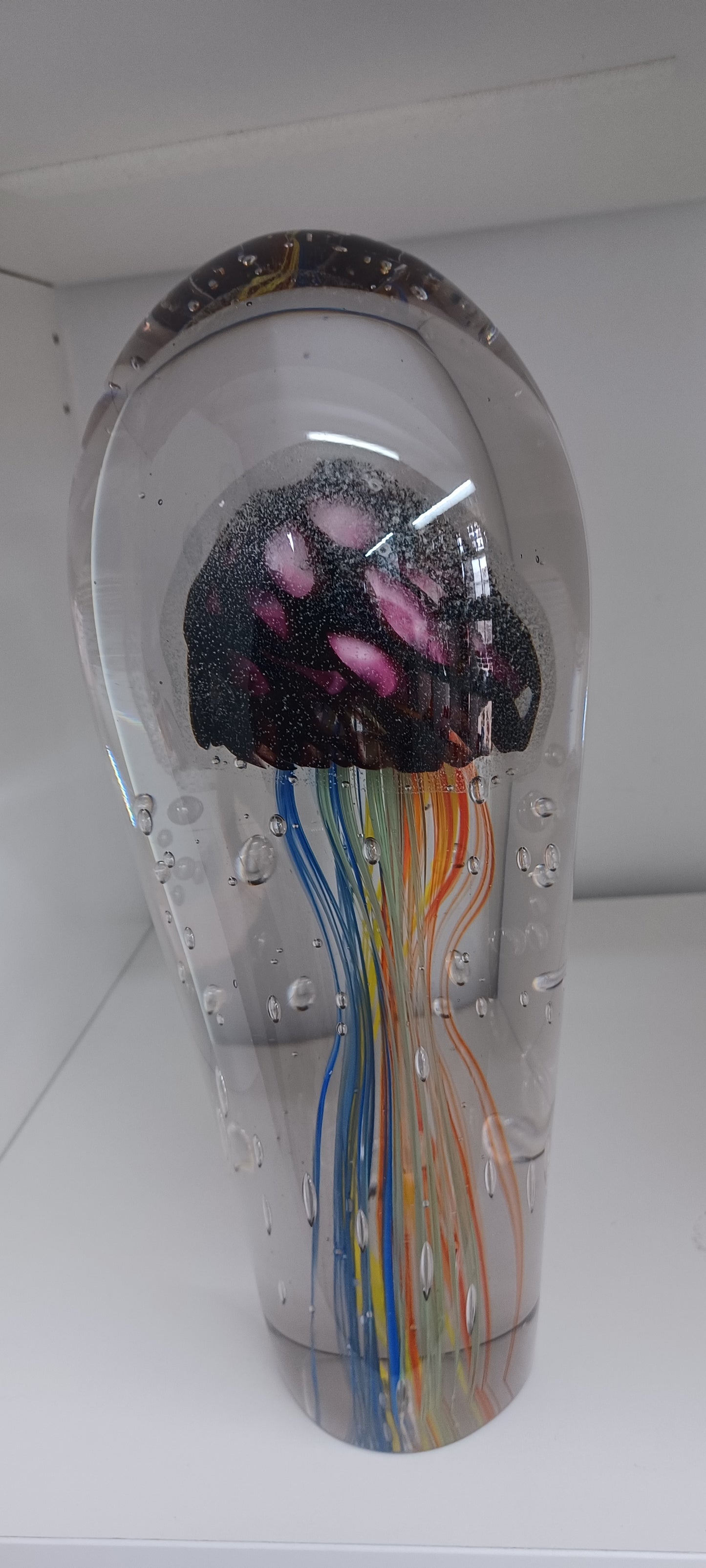 Glass Jellyfish Paperweight