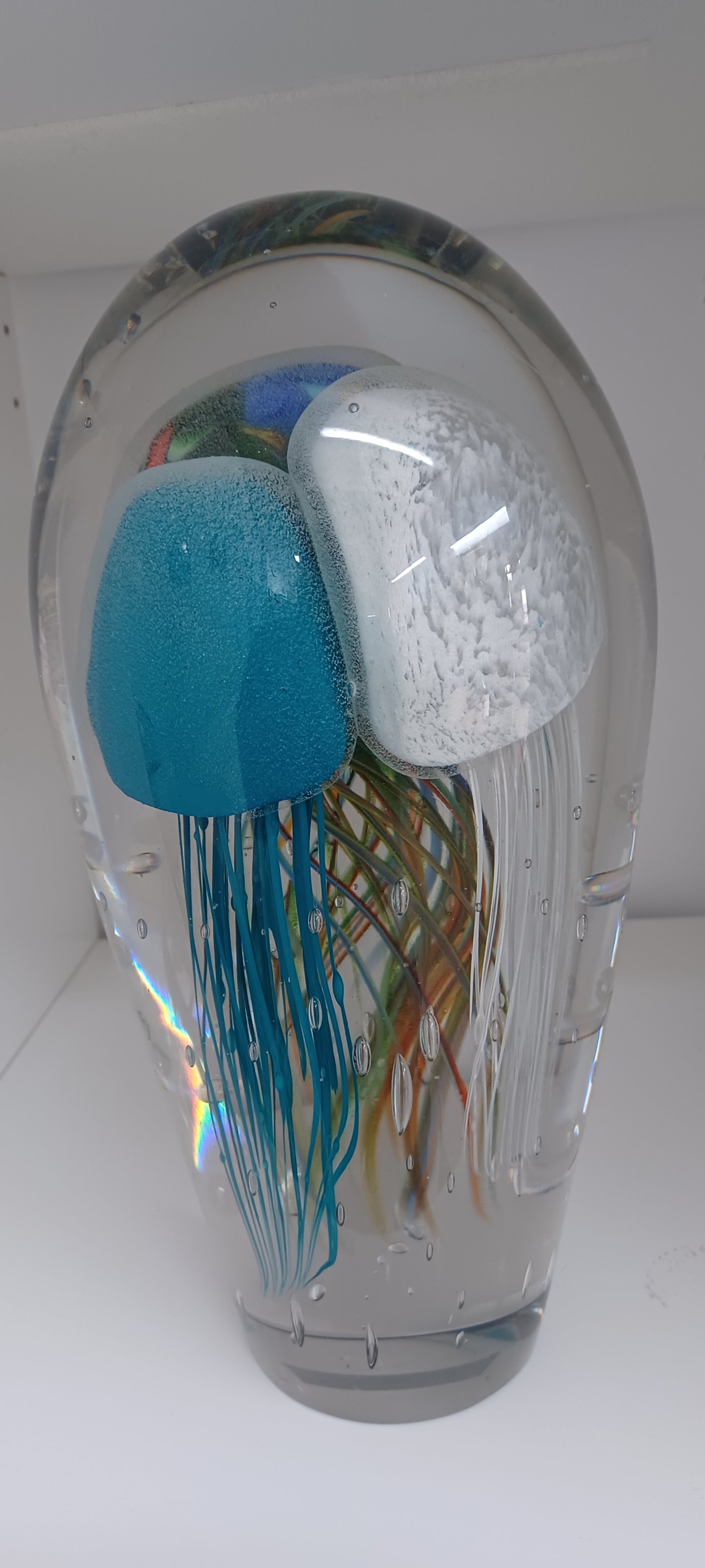 Glass Jellyfish Paperweight