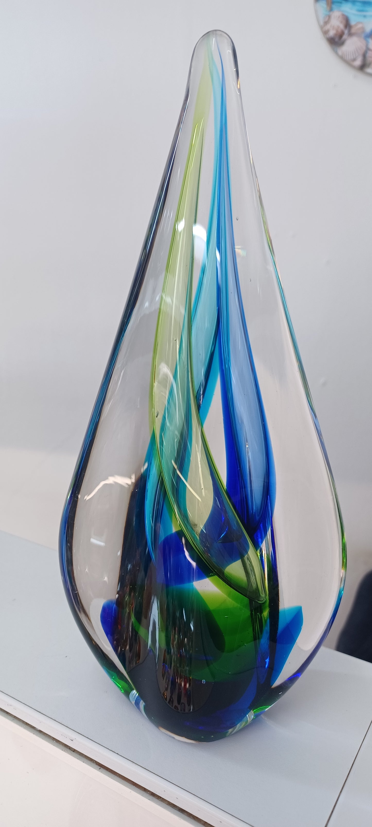 Glass Teardrop sculpture
