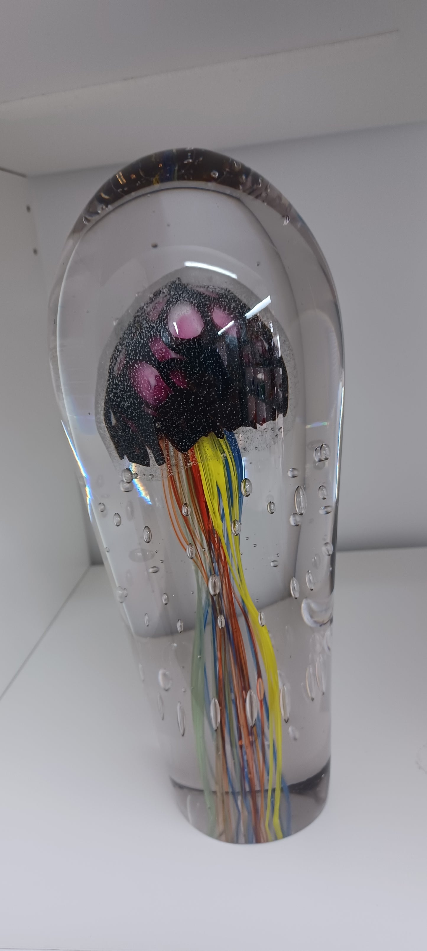 Glass Jellyfish Paperweight