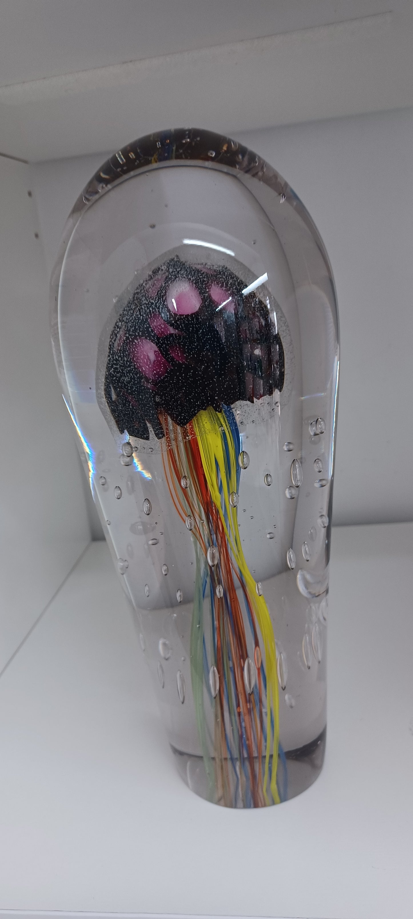 Glass Jellyfish Paperweight