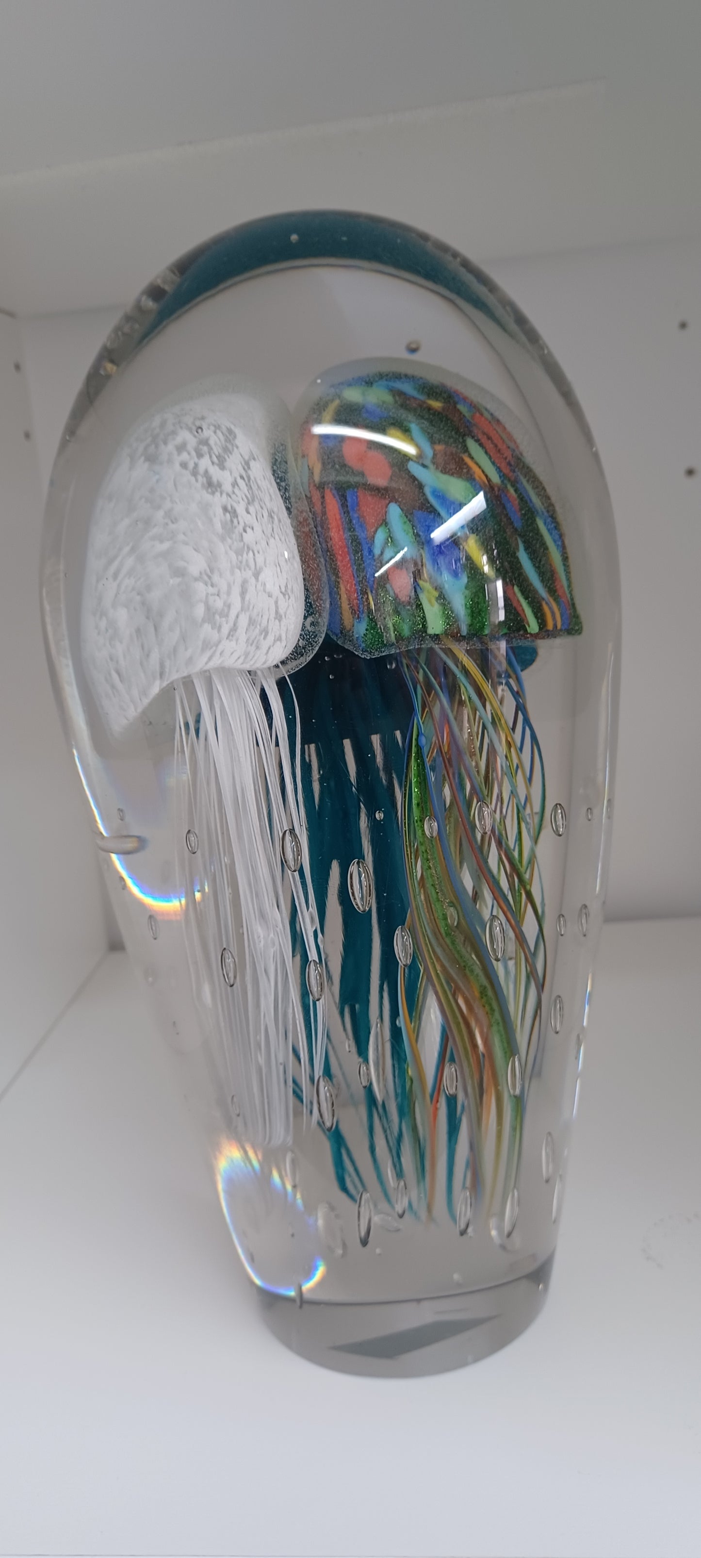 Glass Jellyfish Paperweight