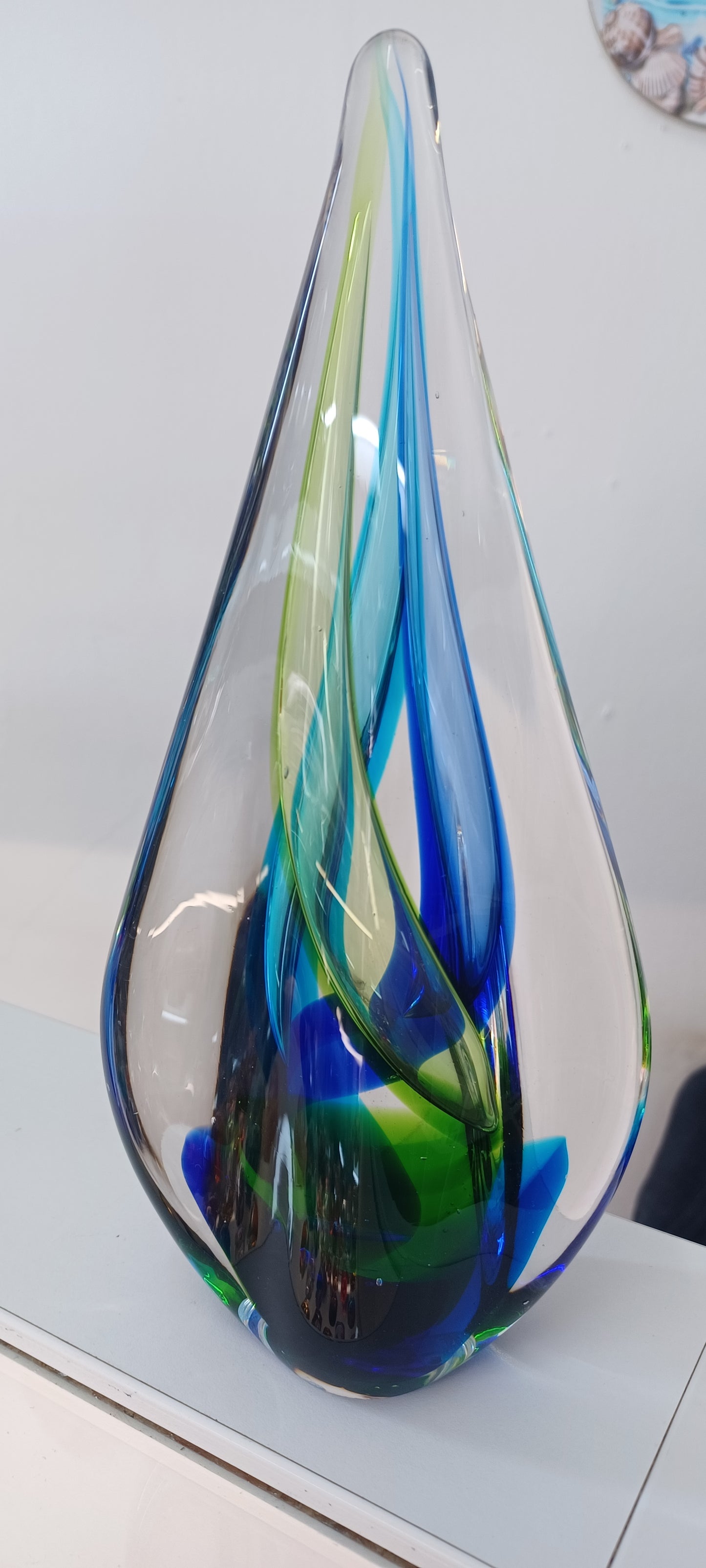 Glass Teardrop sculpture