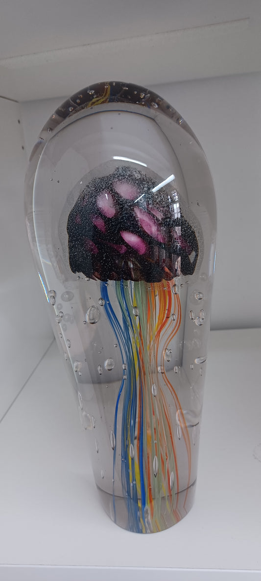 Glass Jellyfish Paperweight