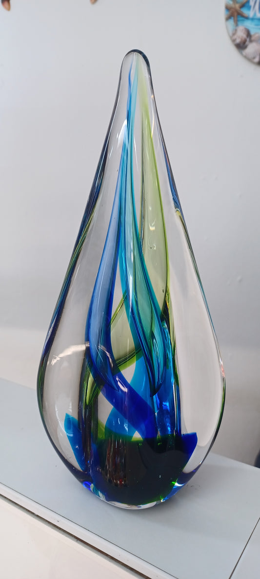 Glass Teardrop sculpture